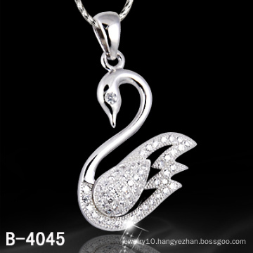 Latest Design Micro Pave 925 Silver Jewelry Pendant (B-4045)